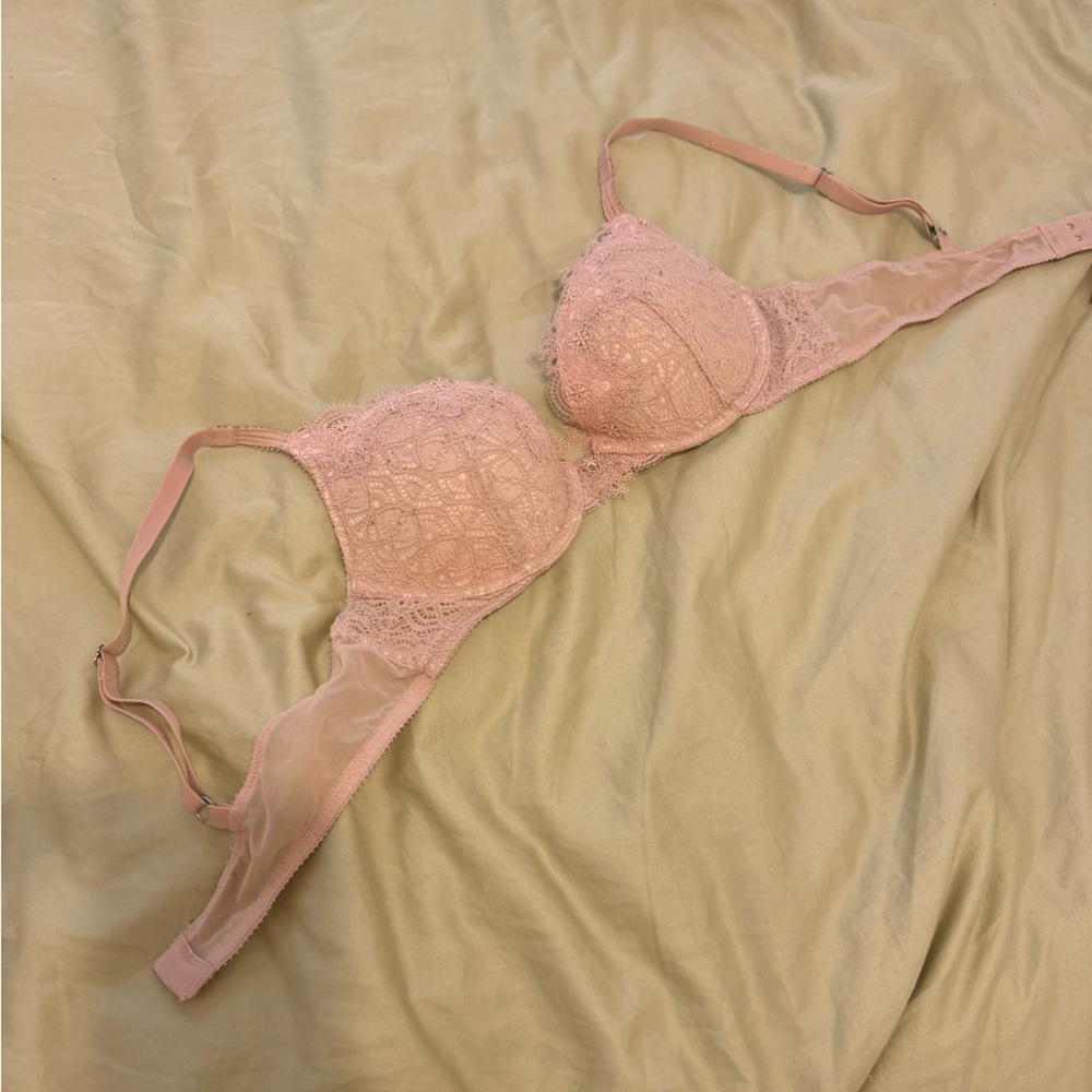 Victorias Secret Lace Nude Dream Angels Push Up Bra